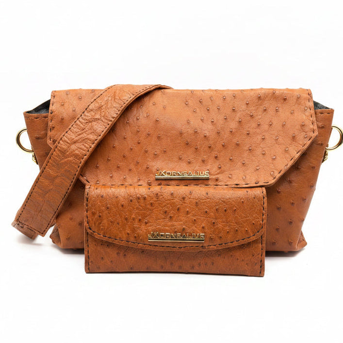 Handmade Genuine Ostrich Handbag and Wallet Set