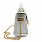 White Crocodile Embossed Genuine Leather Crossbody Purse